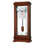 14���  B1839 Mantel Clock with Walnut Finish