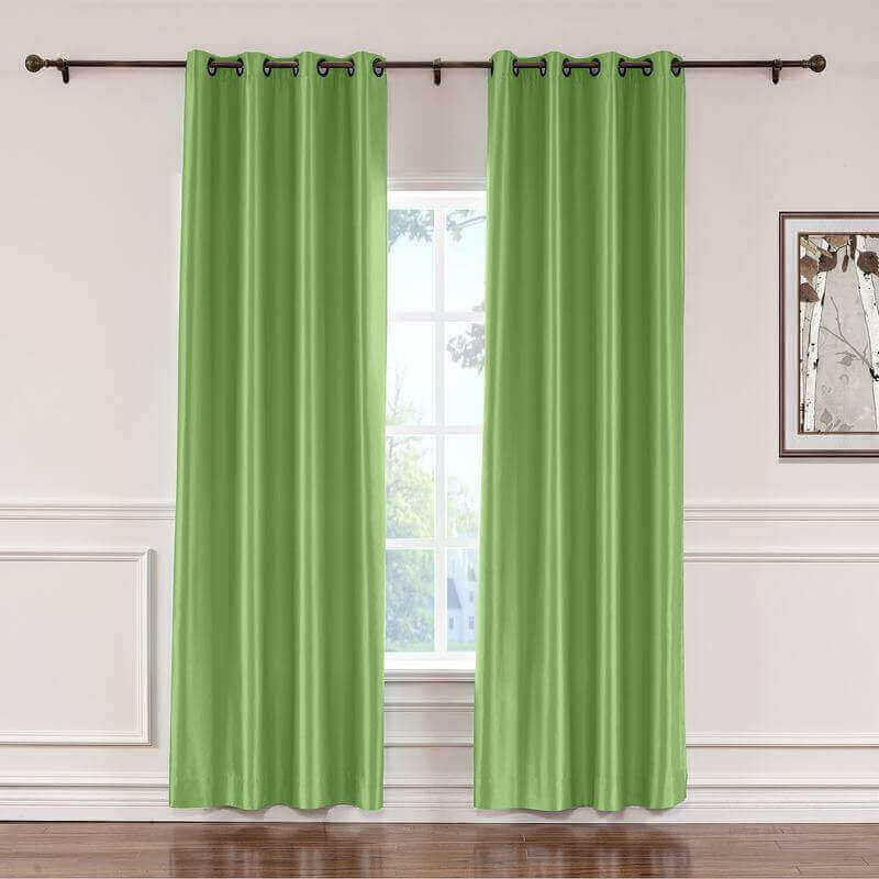 CUSTOM Lao Hang Zhou Green Polyester Cotton Thermal Insulated Curtain