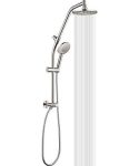 handheld shower head Brass Shower Column �C Height Adjustable Slider Brushed Nickel