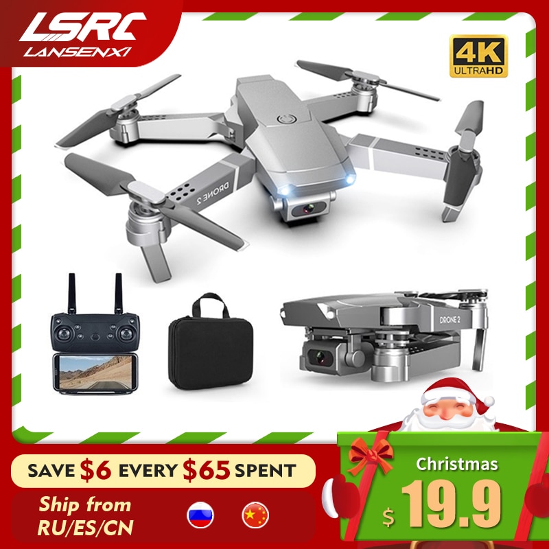 LSRC New E68pro Mini Drone Wide Angle 4K 1080P WiFi FPV Camera Drones Height Holding Mode RC Foldable Quadrotor Dron Toy Gift