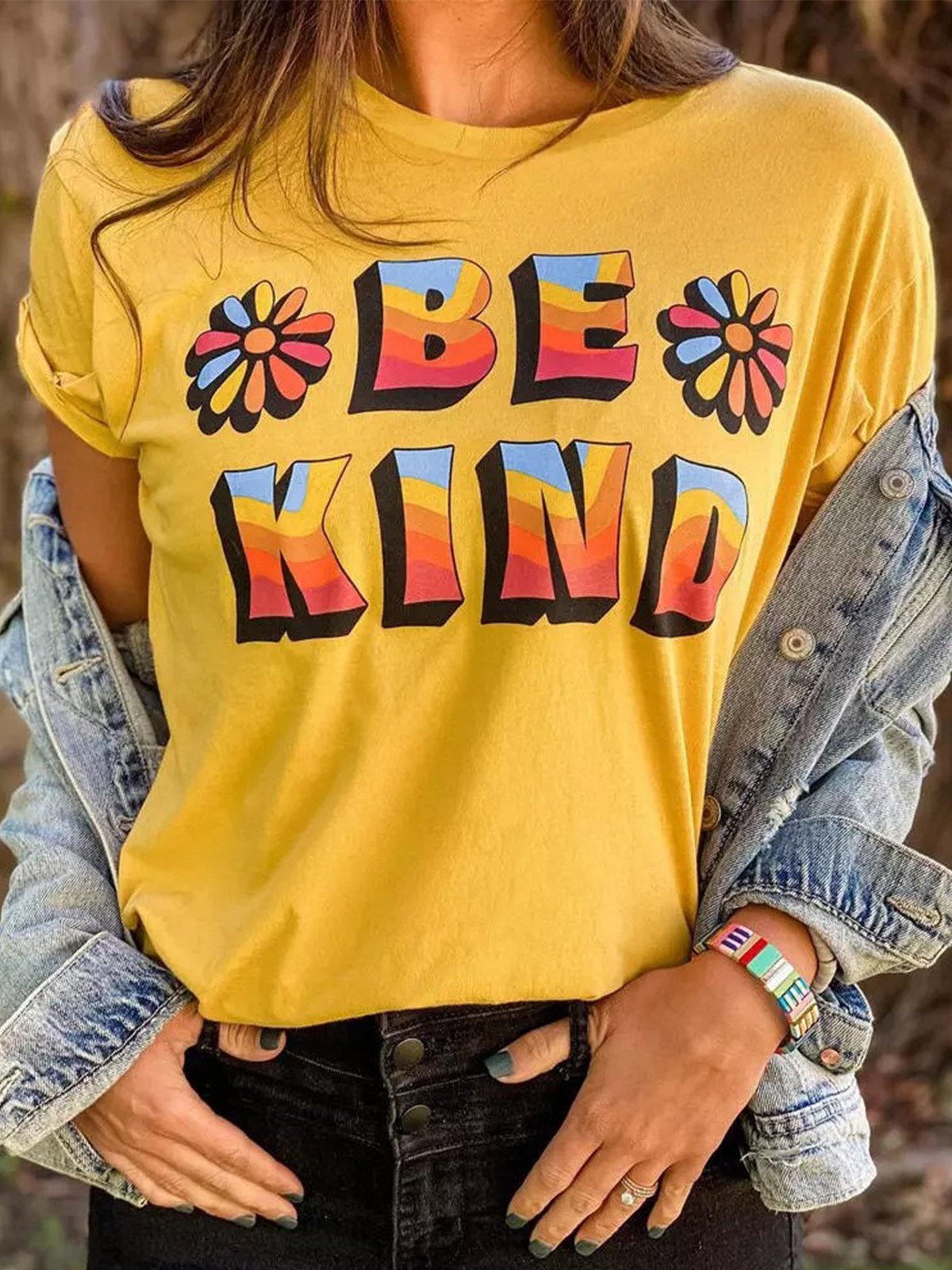 Shift Crew Neck Short Sleeve Casual Shirts & Tops