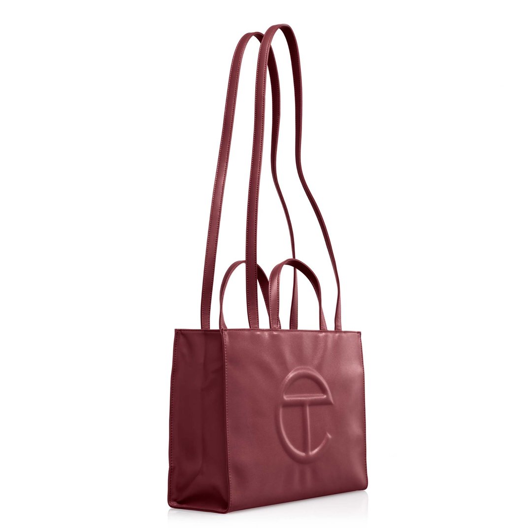 Medium Oxblood Shopping Bag