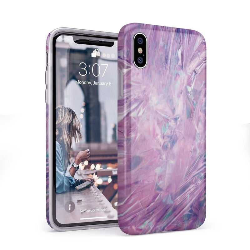 Purple Rain Marble iPhone Case