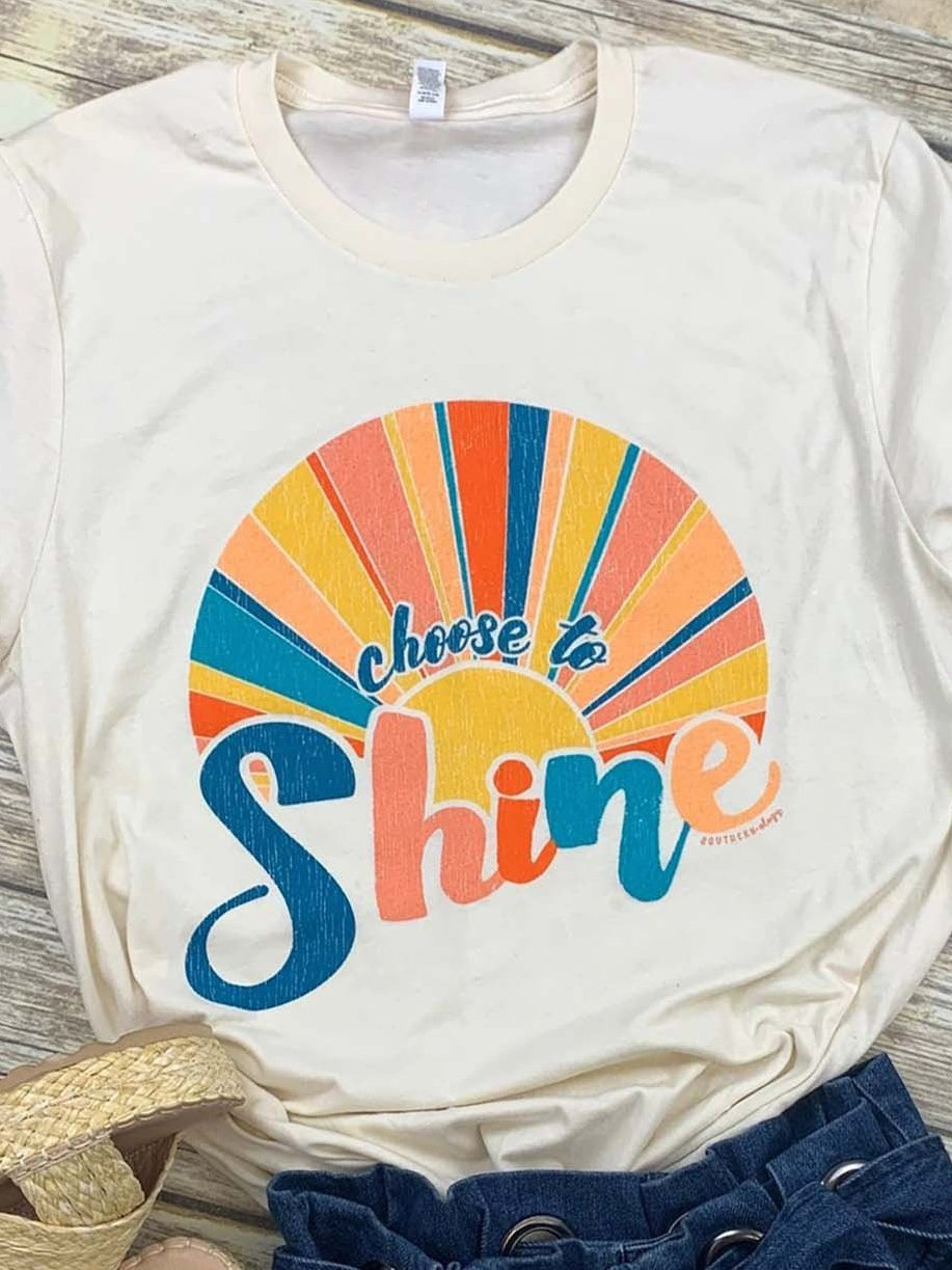 Vintage Abstract Crew Neck Shirts & Tops