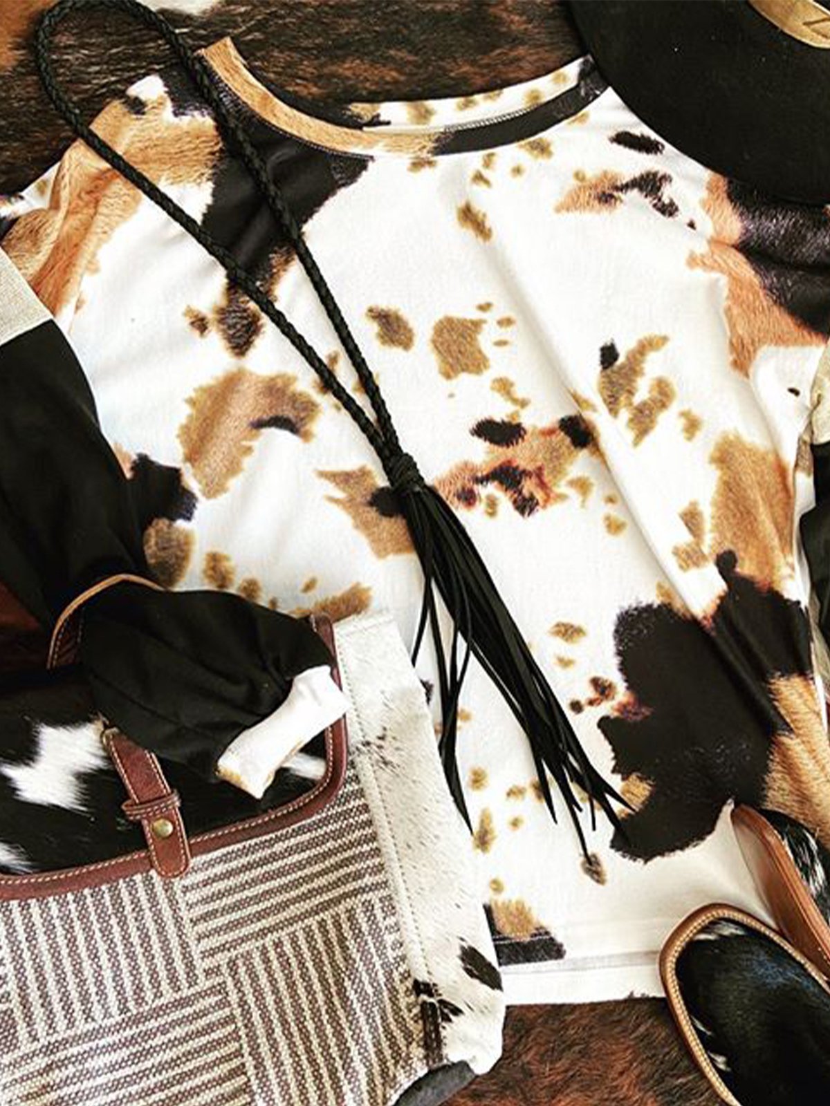 Crew Neck Jersey Casual Shift Shirts & Tops