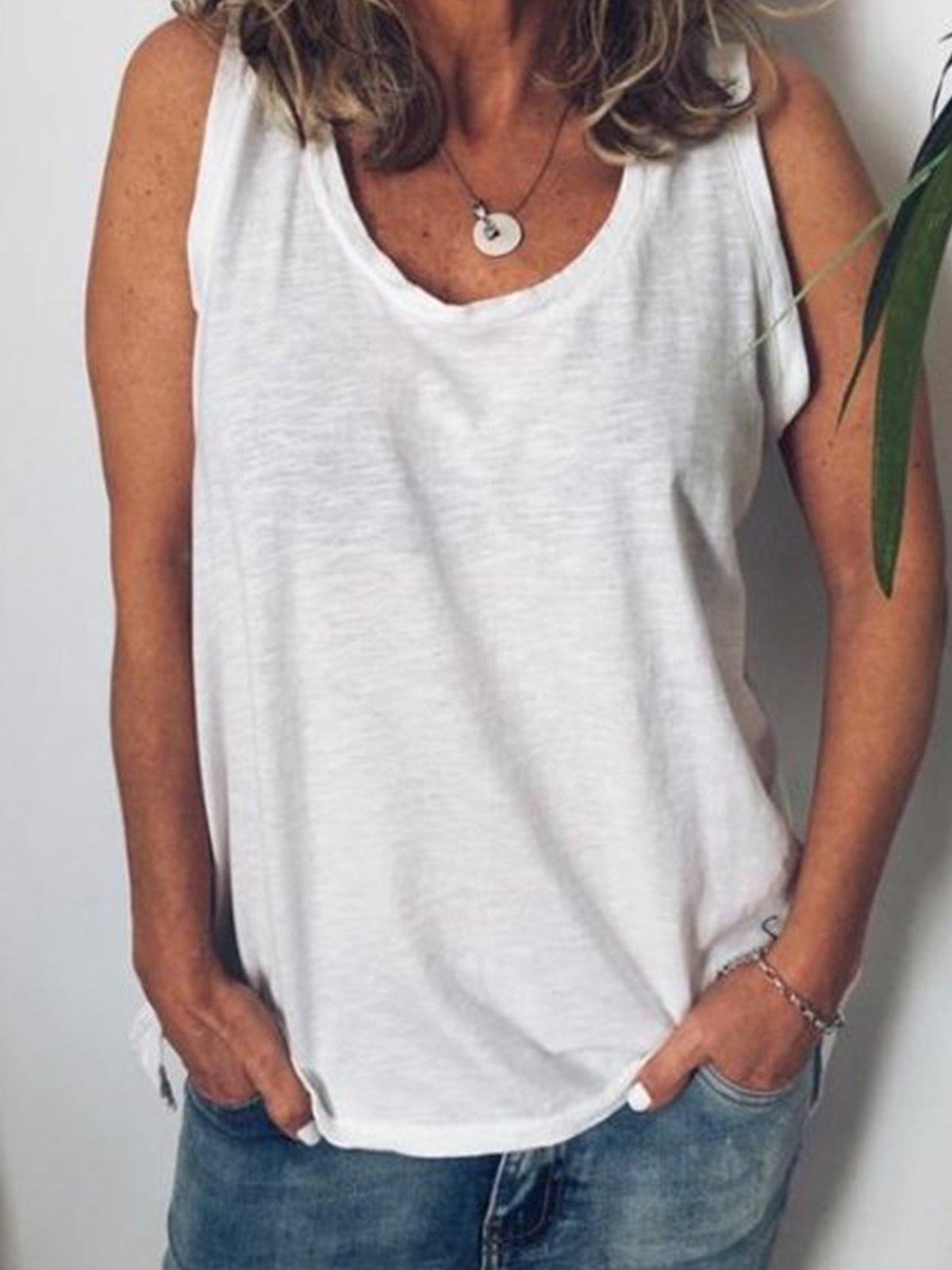 Summer Crew Neck Casual Tanks