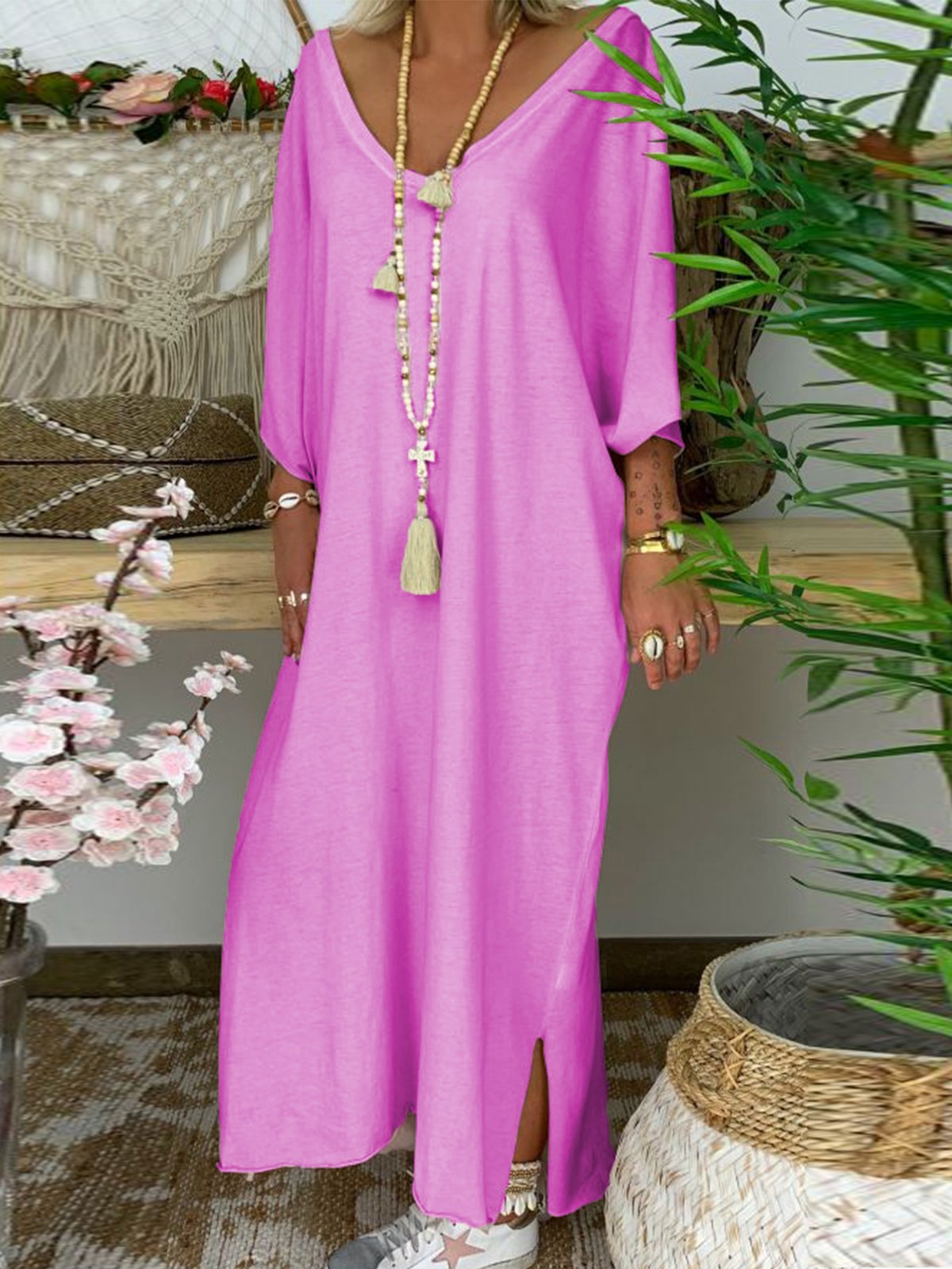 Solid Casual Maxi Dresses