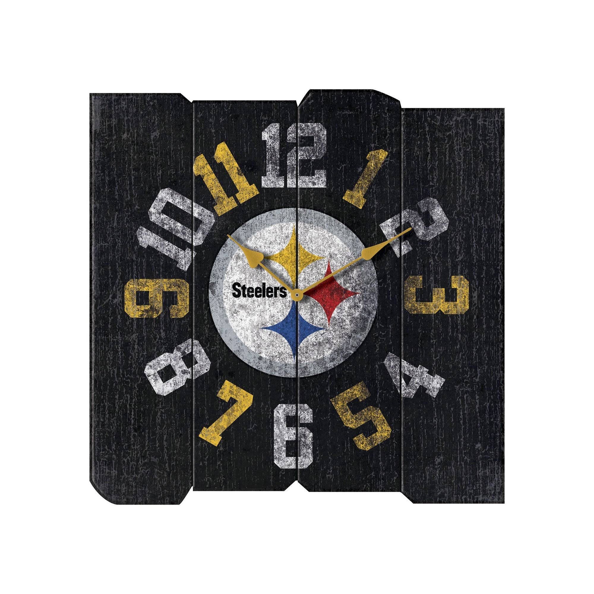 Imperial Pittsburgh Steelers Vintage Square Clock