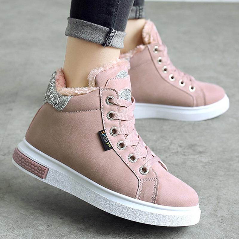 Women Athletic Lace Up Sneakers Boots Casual Shoes