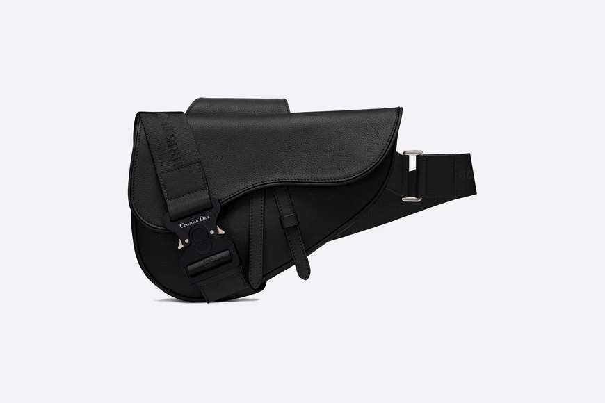 Saddle Bag Black Grained Calfskin
