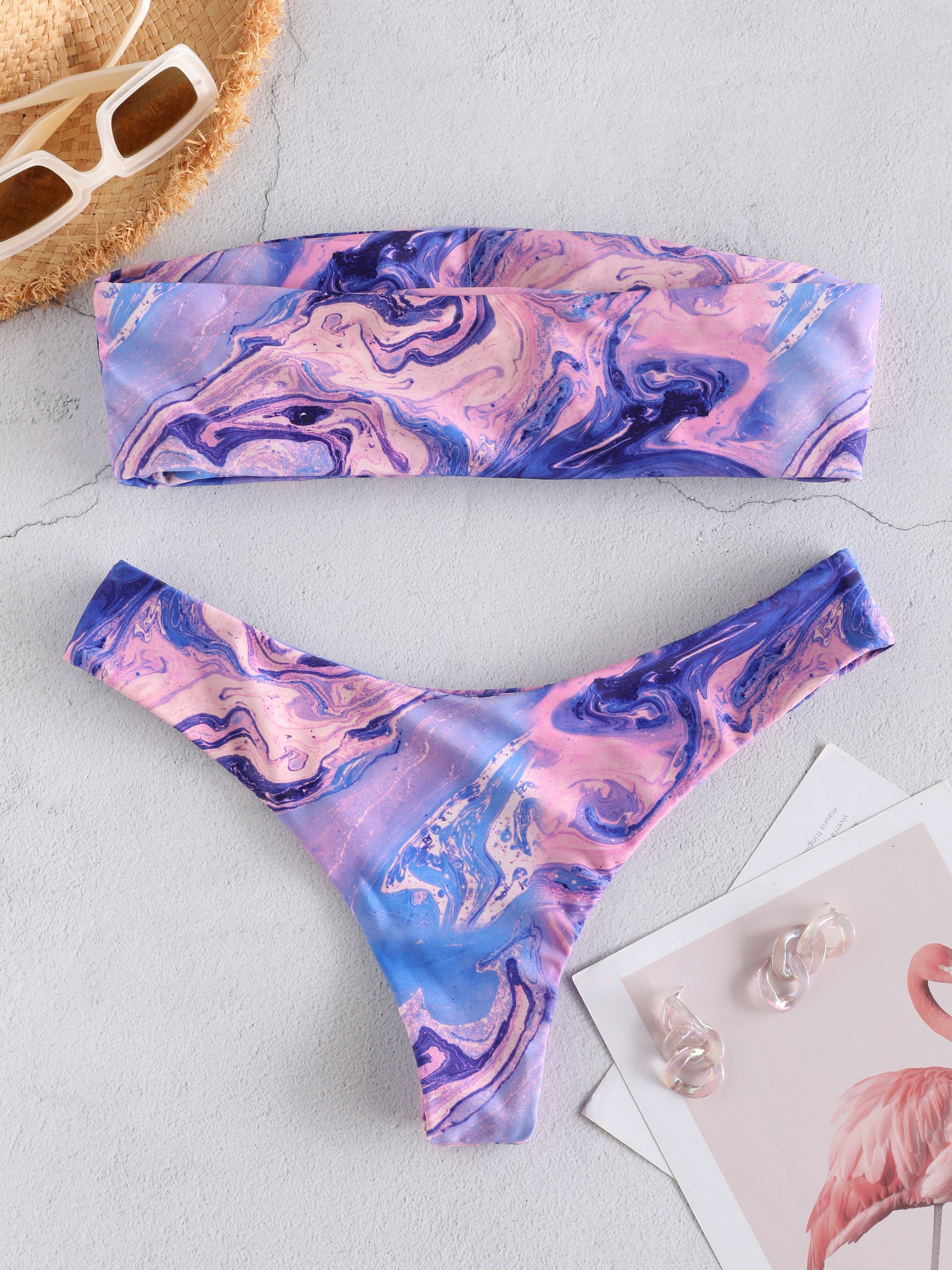 Dreamy Tie Dye Bandeau Bikini
