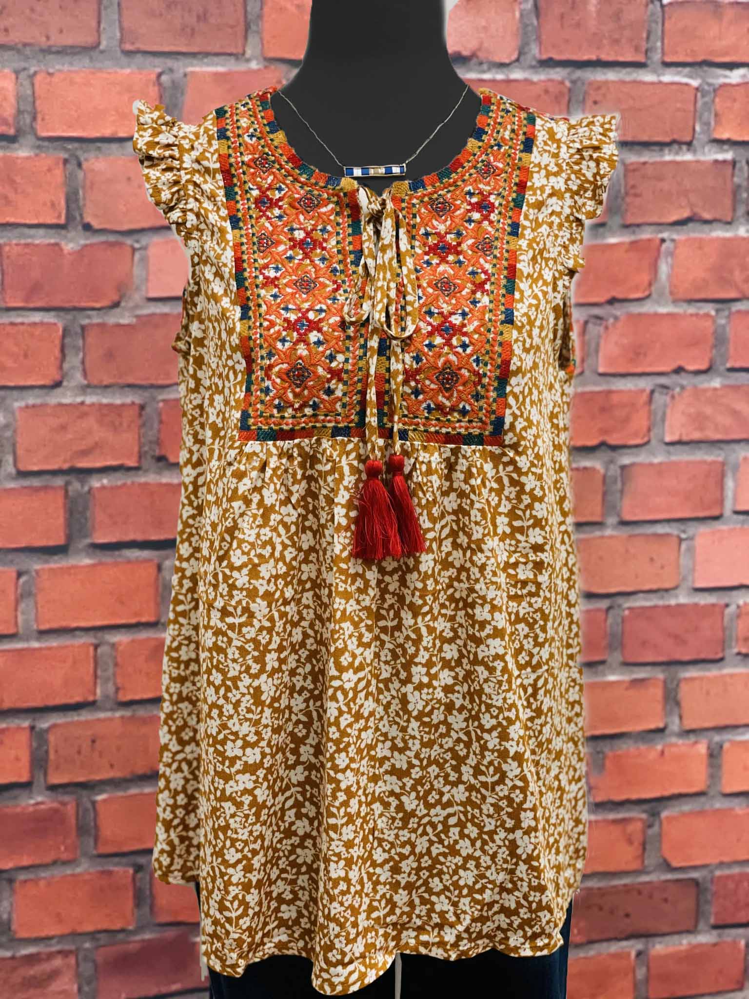 Shift Floral Sleeveless Printed Shirts & Tops