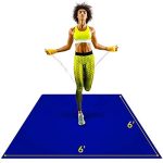 ActiveGear Large Exercise Mat 6 x 6 ft 7mm Thick Premium Square Workout Mat for Home Gym Flooring | Non-Slip-Blue