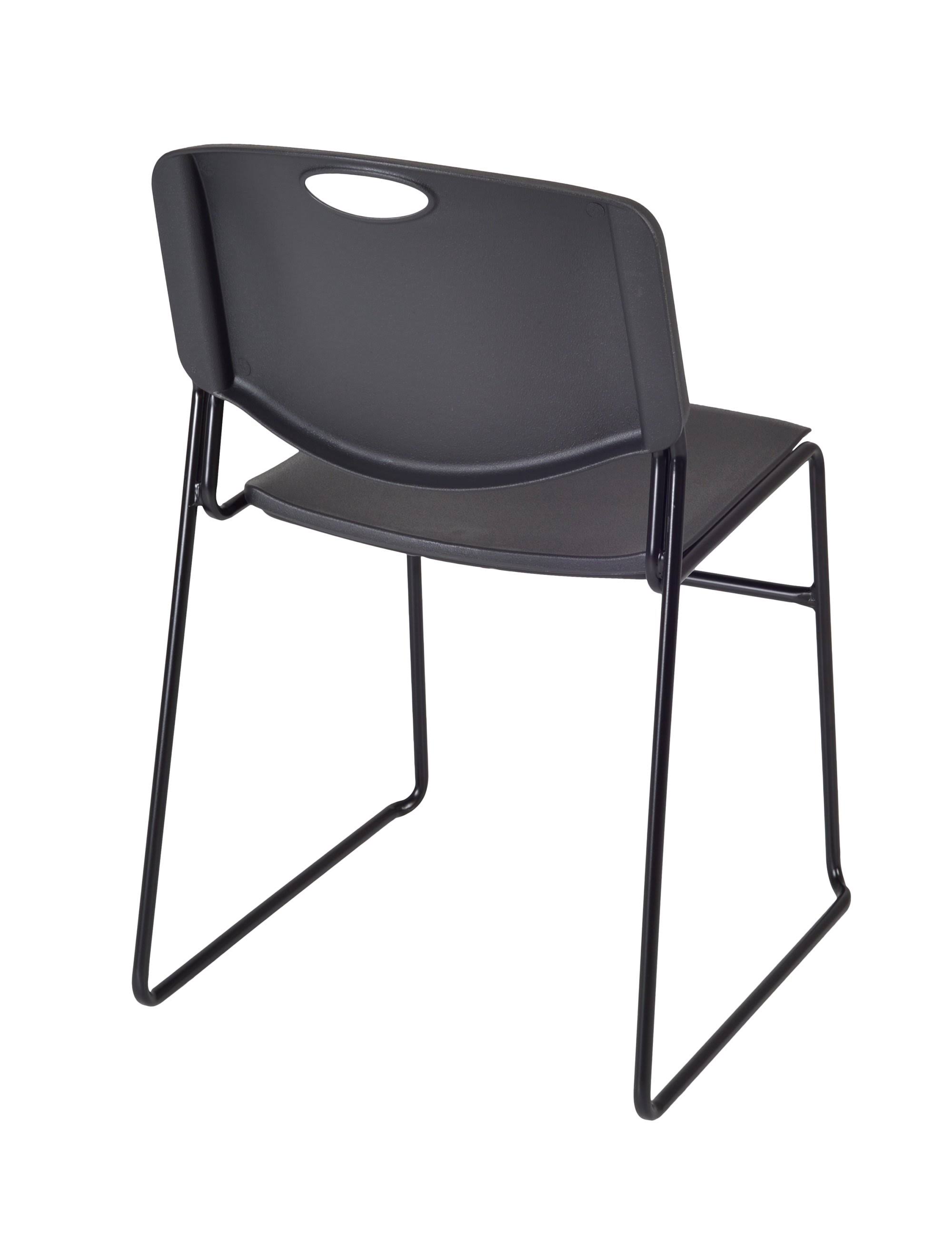 Regency 72x22 x 24x22 Kee Training Table- Maple/ Chrome 2 Zeng Stack Chairs- Black