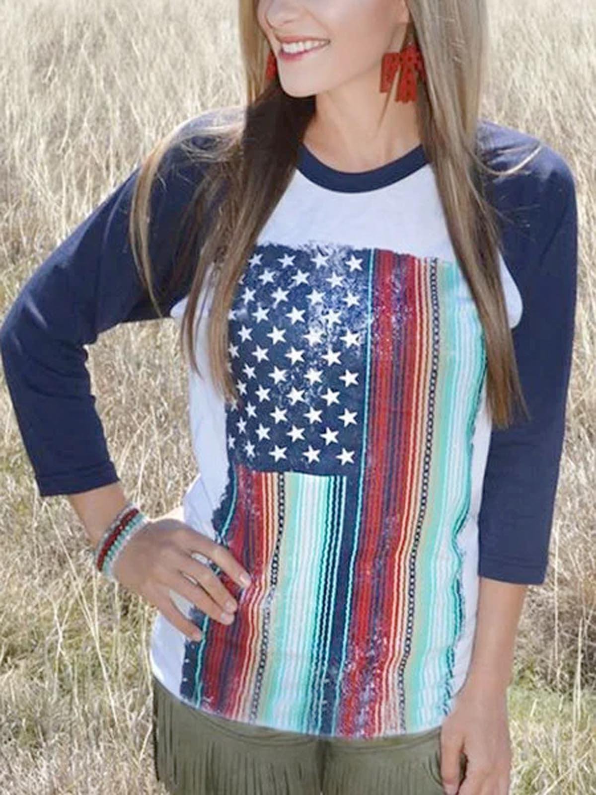 Casual Printed Long Sleeve Top