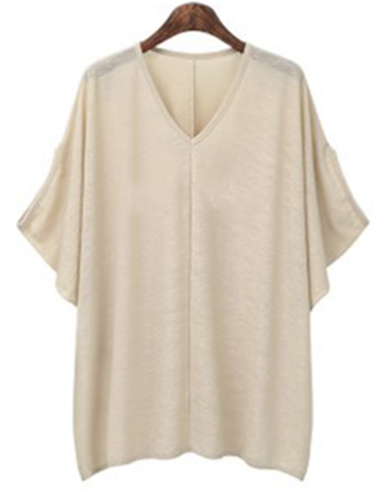 Casual V Neck Cotton-Blend Shirts & Tops