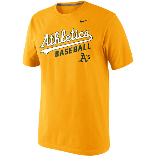 Men's Oakland Athletics Nike Green Home Practice T-Shirt