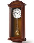 Pendulum Silent Decorative Wood Wall Clock With Swinging Pendulum