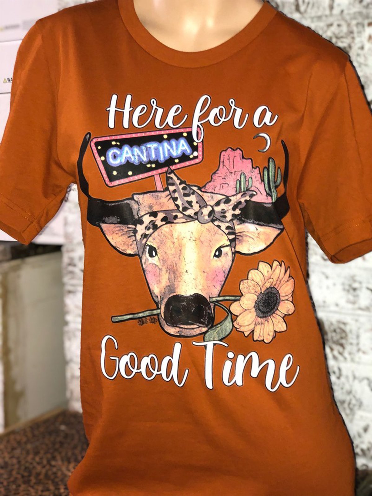 Short Sleeve Vintage Crew Neck Letter Shirts & Tops