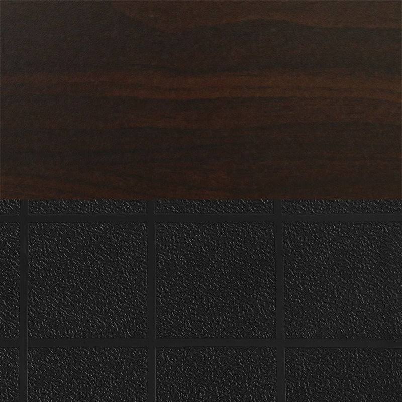 Regency Kee 30x22 Square Height Adjustable Classroom Table - Mocha Walnut 4 Andy 12-in Stack Chairs- Black