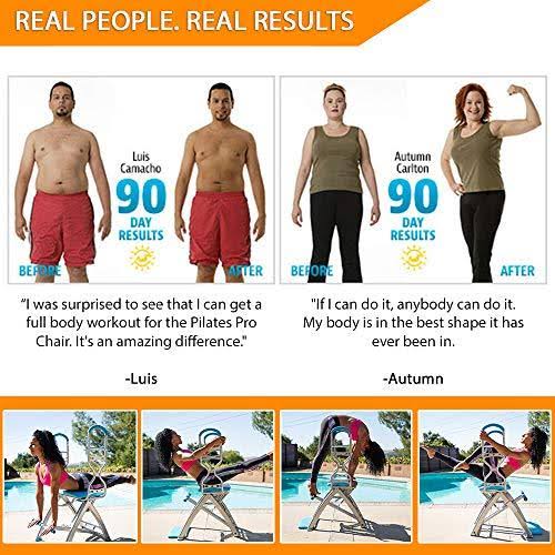 Pilates Pro Chair Max with Sculpting Handles byLife&s A Beach ,Blue