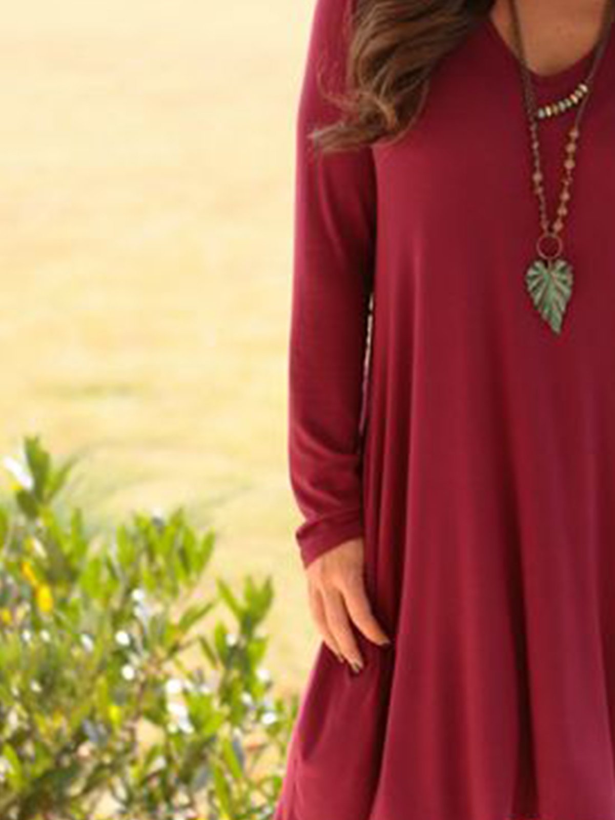 Casual minimalist long sleeve dress