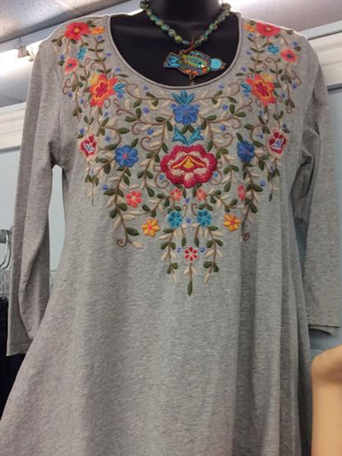 Floral Half Sleeve Crew Neck Shirts & Tops