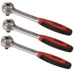 Teng Tools 3 Piece Mixed Drive 72 Teeth Ratchet Set �C TEN-O-120072N-KIT1