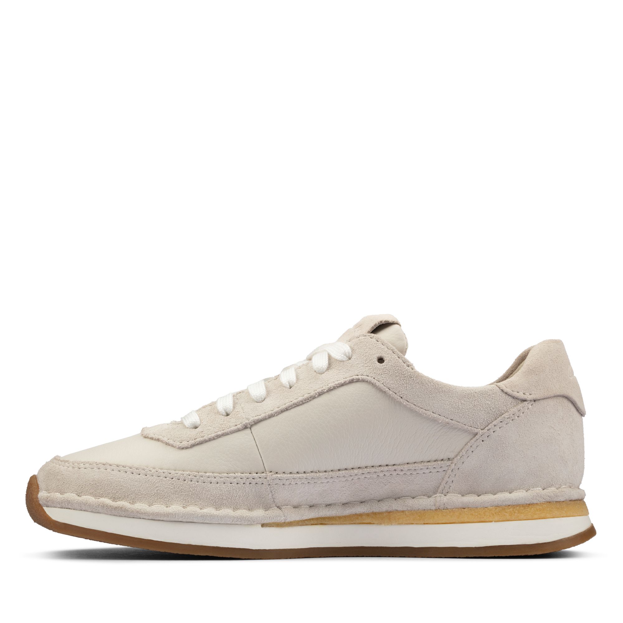 Women  Craft Run Lace White Suede