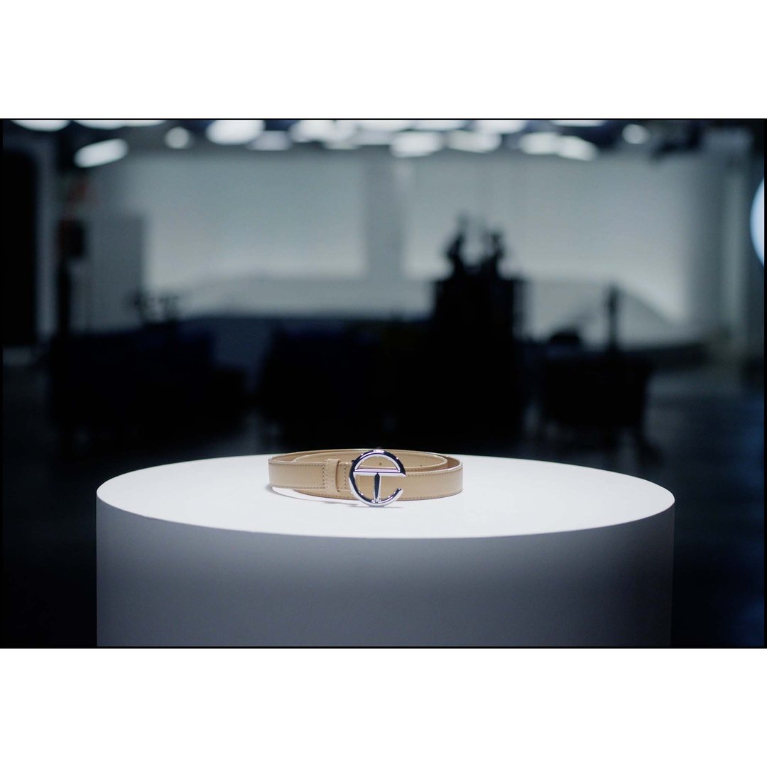 Logo Belt - Silver/Cream