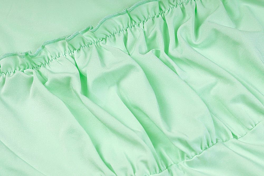 Solid Color Square Vintage Top with Sleeves