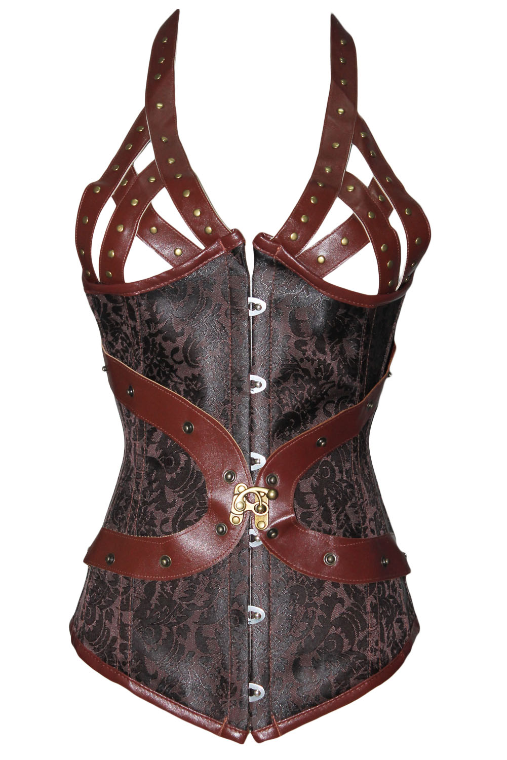 14 Steel Bones Halter Steampunk Corset