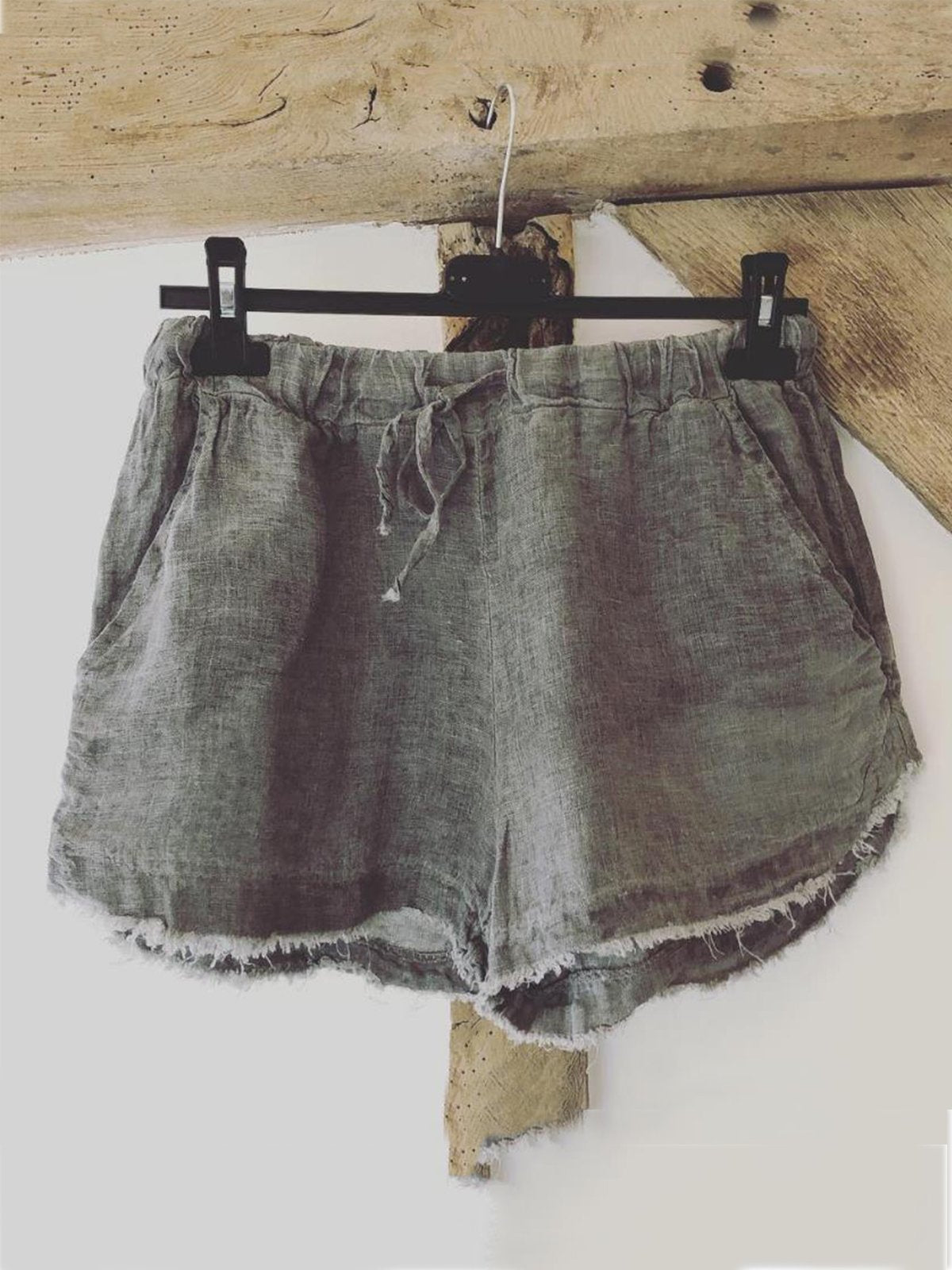 Plus Size  Solid Casual Pockets Pants