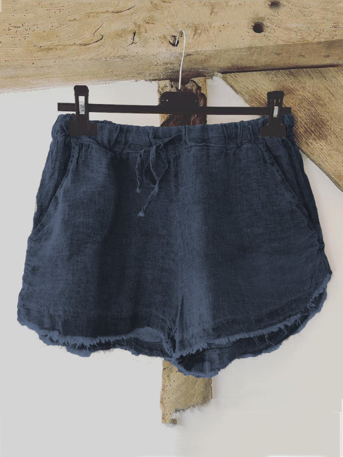 Plus Size  Solid Casual Pockets Pants