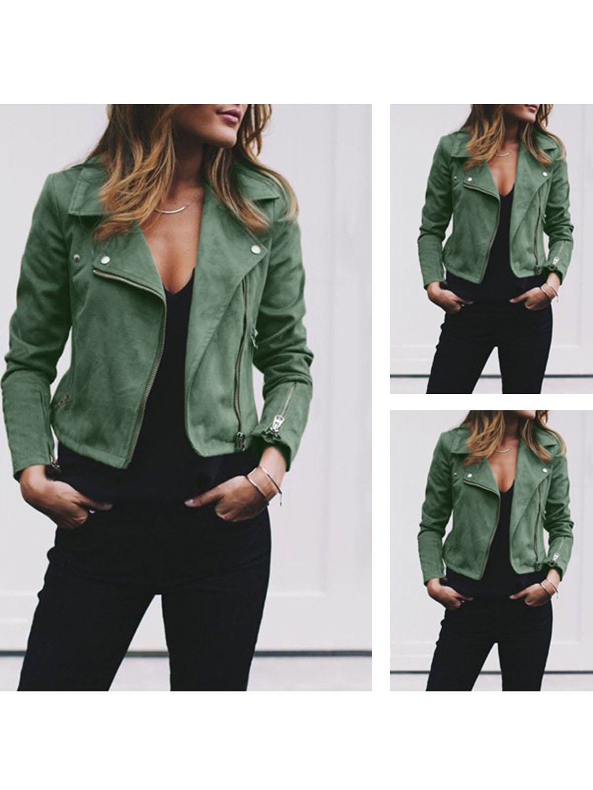 Casual Shawl Collar Bomber Jacket