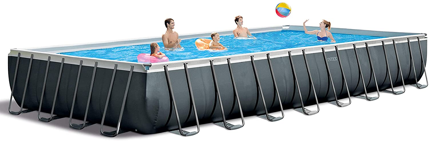 INTEX 26377EH 32ft x 16ft x 52in Ultra XTR Pool Set with Sand Filter Pump & Saltwater System and Pool Volleyball Set