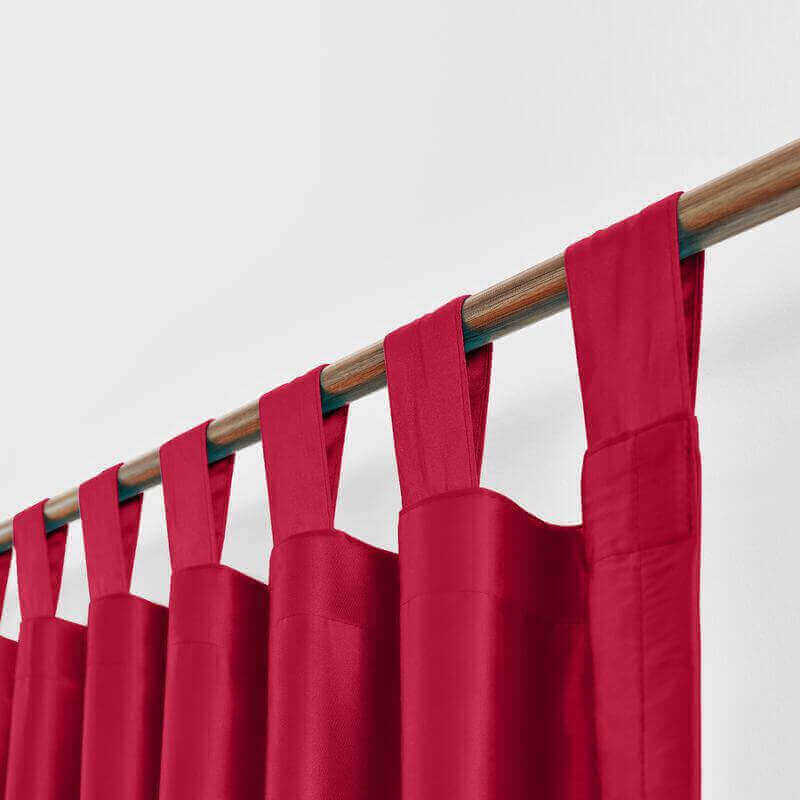 CUSTOM Lao Hang Zhou Red Polyester Cotton Thermal Insulated Curtain