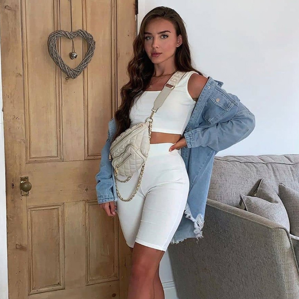 Sexy Knitted Fitness High Waist Shorts