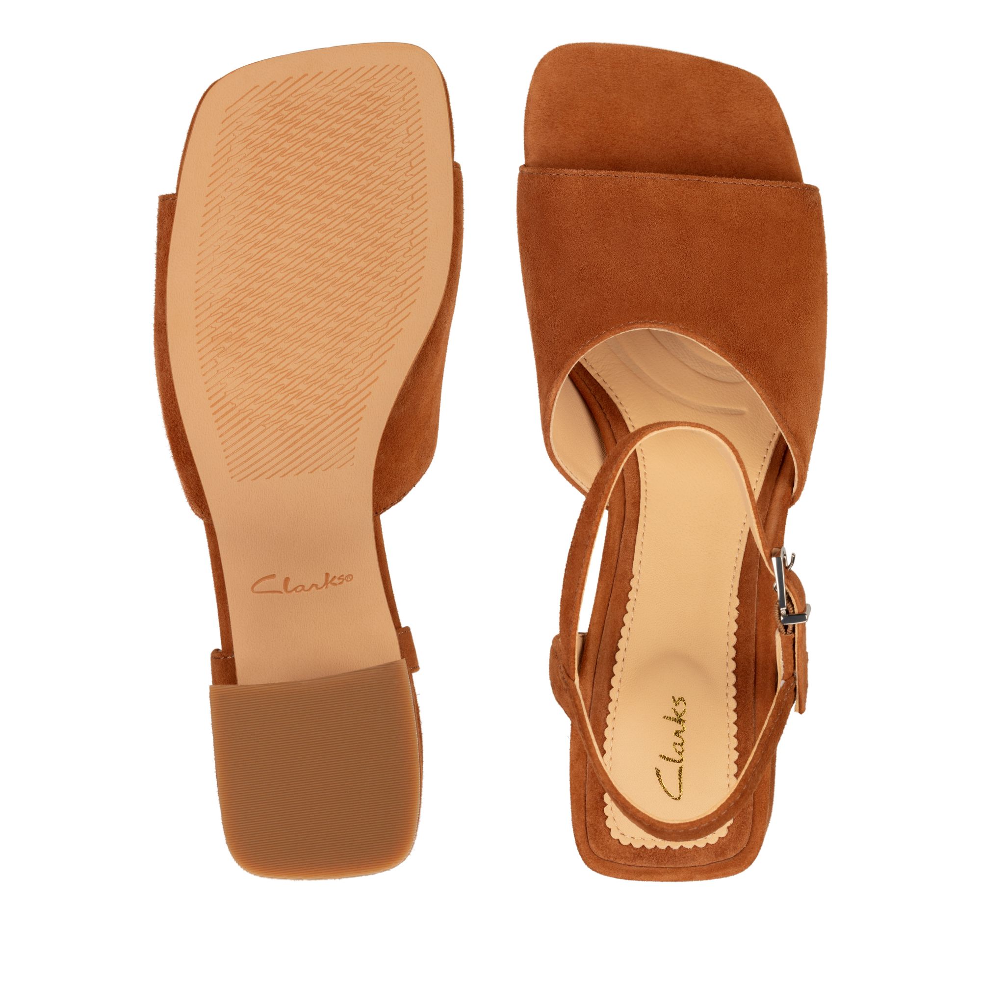 Women Sandals Sheer65 Block Tan Suede