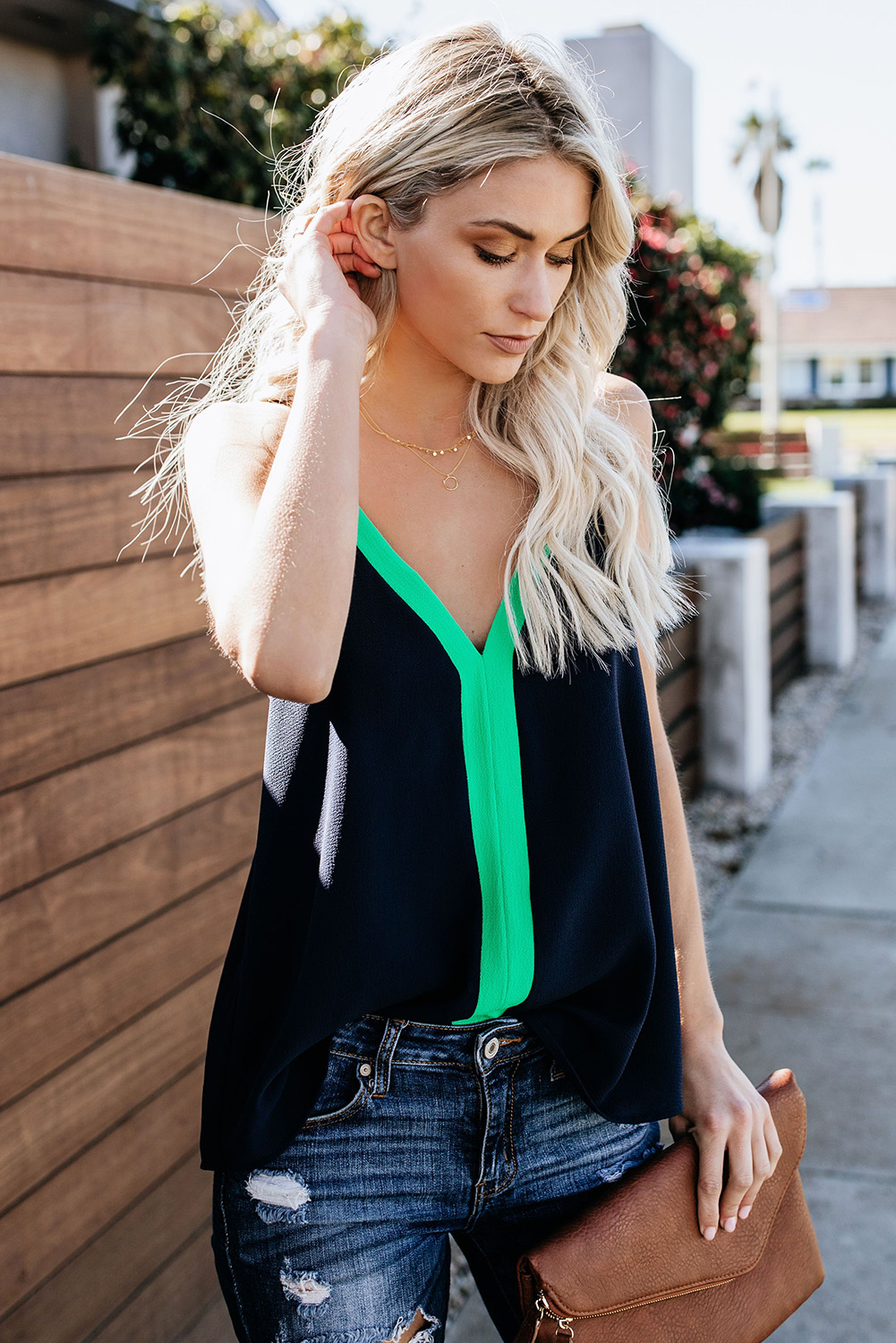 Blue Bold Beautiful Racerback Tank