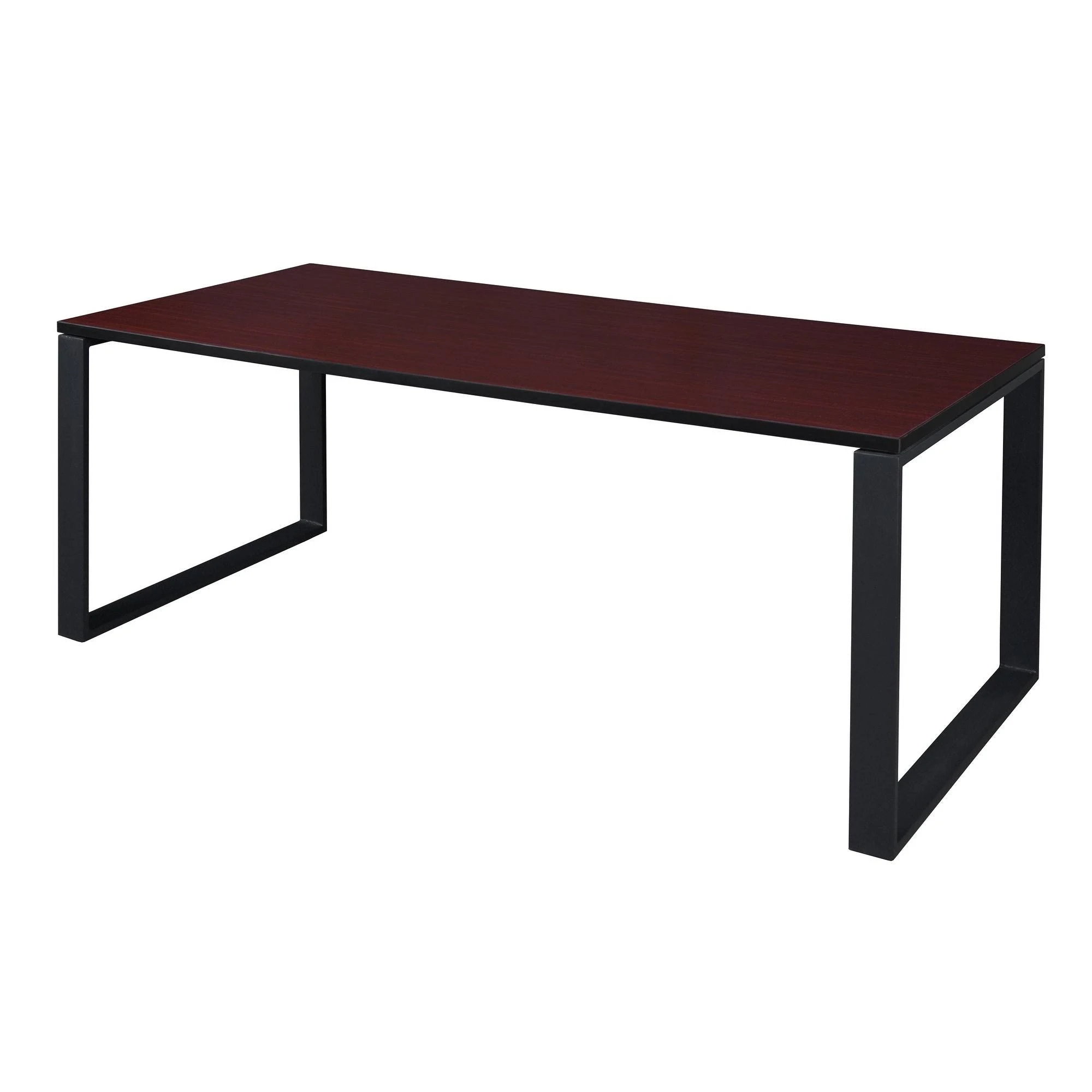 Regency Structure 72x22 x 36x22 Training Table- Mahogany/Black