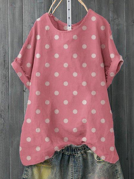 Casual Polka Dots Shirts & Tops