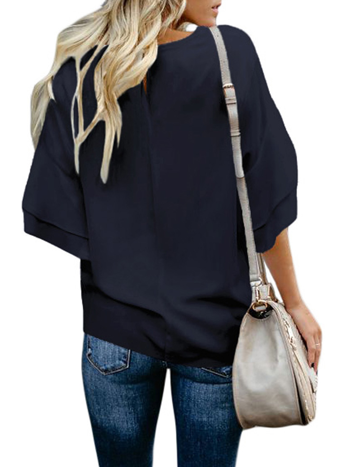 Black Hamlet Tiered Sleeve Blouse