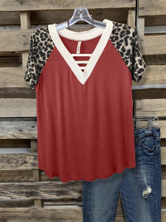 Wine Red Casual Short Sleeve Shirt & Top