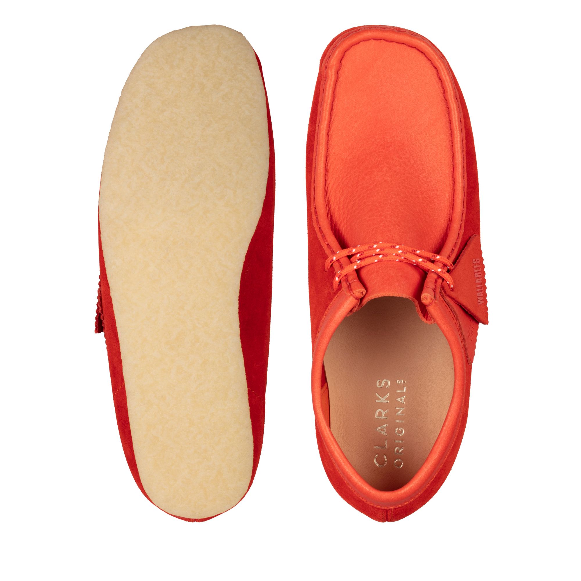 Women Wallabee Red Combi Suede