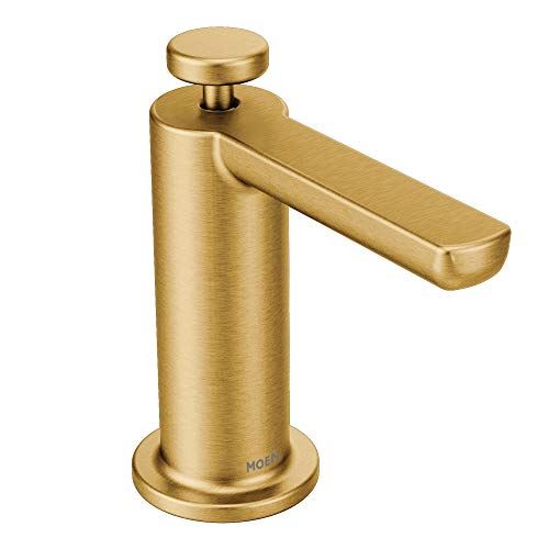 Kitchen Soap Dispenser with Above the Sink Refillable Bottle, Brushed Gold