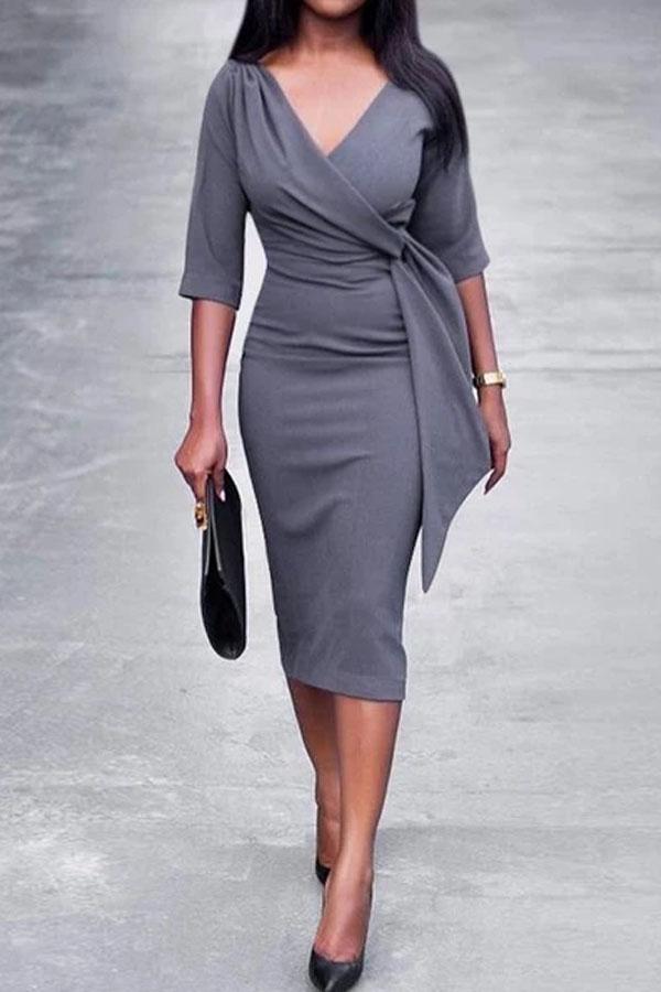 Sexy V-Neck  Bodycon Dress