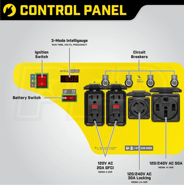 3800-Watt Dual Fuel RV Ready Portable Generator With Electric Start
