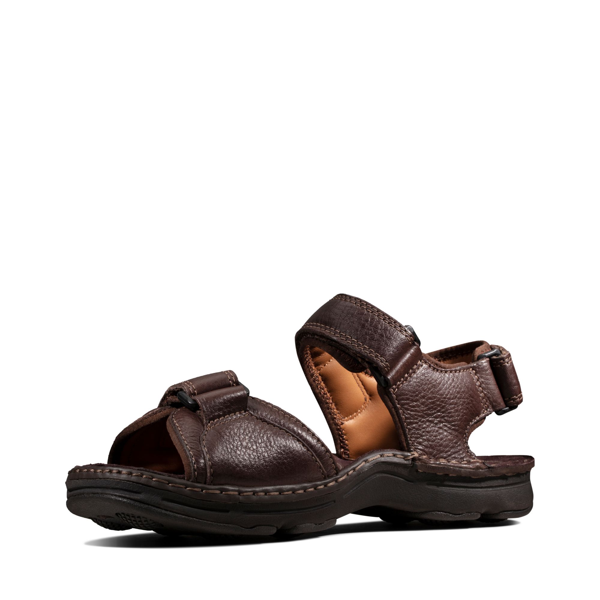 Men Sandals ATL Part Dark Brown Lea