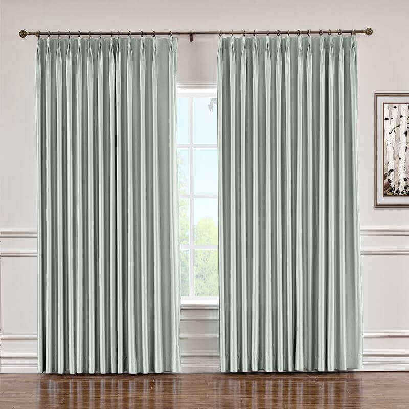 CUSTOM Lao Hang Zhou Pewter Polyester Cotton Thermal Insulated Curtain